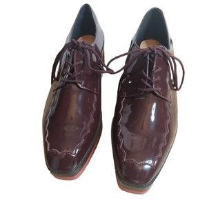 8 Zara Maroon wedge NWT